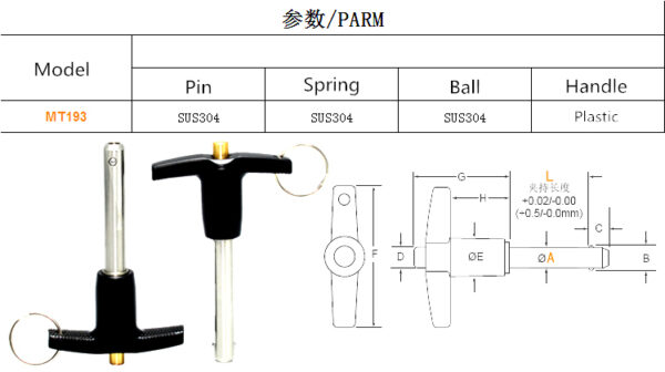 stainless quick release pin