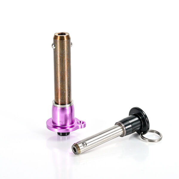 Quick release ball lock pin with stainless steel ring handle