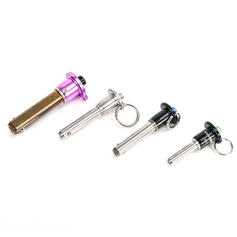 thumbnail image 2 of Stainless Steel 8mm Quick Release Ball Lock Pins – Usable Length 40mm, Security Button 2 of 5
