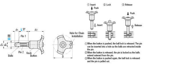 ball locking pin