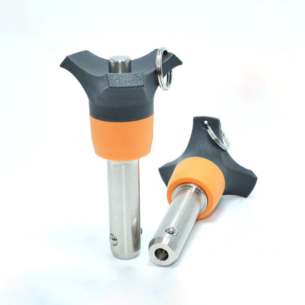 quick release pin with drop cam and spring